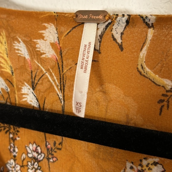 Free People 90s Babydoll Dress | Boho Chic Floral Print Hi-Low Adjustable Waist - Picture 8 of 13